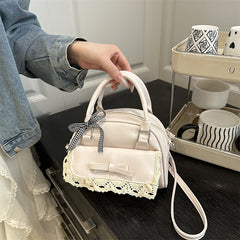 Solid-color creative and simple oil-leather personalized single-shoulder bag