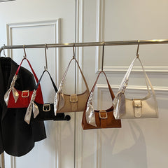 PU Square Shoulder Bag with Stone Pattern