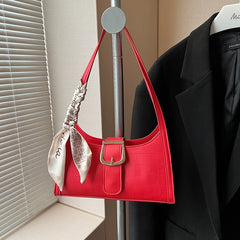 PU Square Shoulder Bag with Stone Pattern