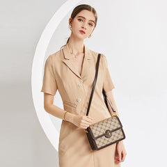 Crossbody printed single-shoulder envelope small square bag