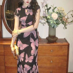 Butterfly Cheongsam Dress