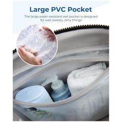 Travel Bag Large Capacity Duffel Bag Sports Fitness Bag with Wash Bag with Compartment Shoulder Bag