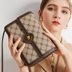 Crossbody printed single-shoulder envelope small square bag