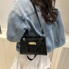 Women's PU Crocodile Pattern Shoulder Handbag