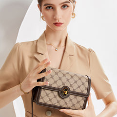 Crossbody printed single-shoulder envelope small square bag