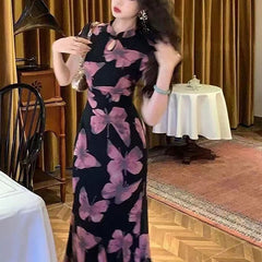 Butterfly Cheongsam Dress