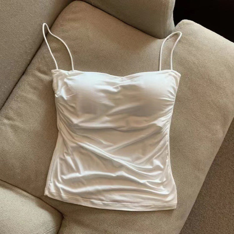 Ruffled bandeau top