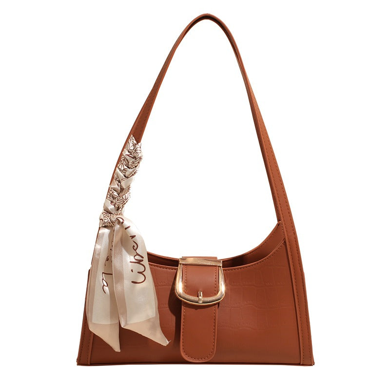 PU Square Shoulder Bag with Stone Pattern