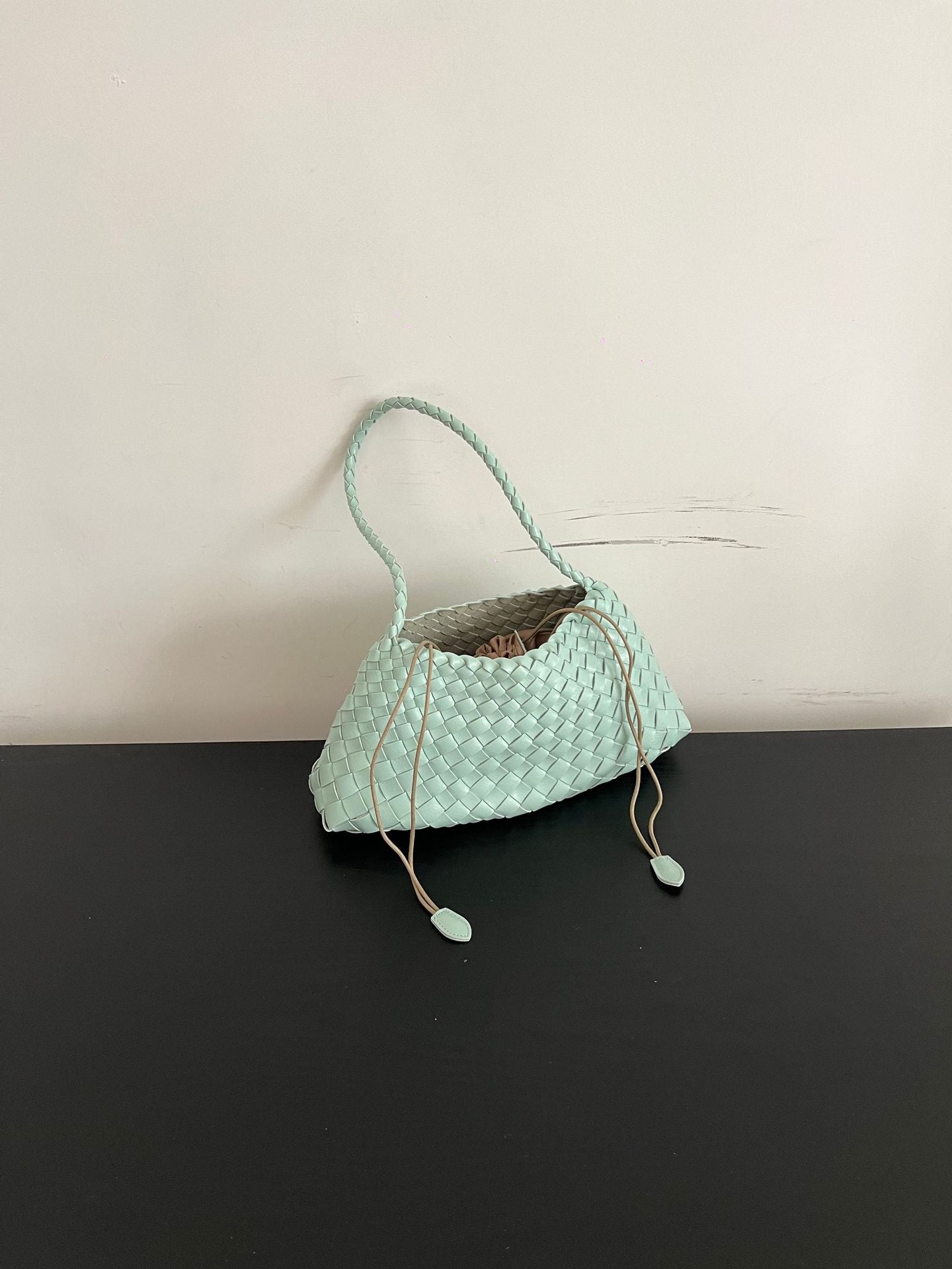 Genuine Leather Hand-woven Underarm Bag for Women