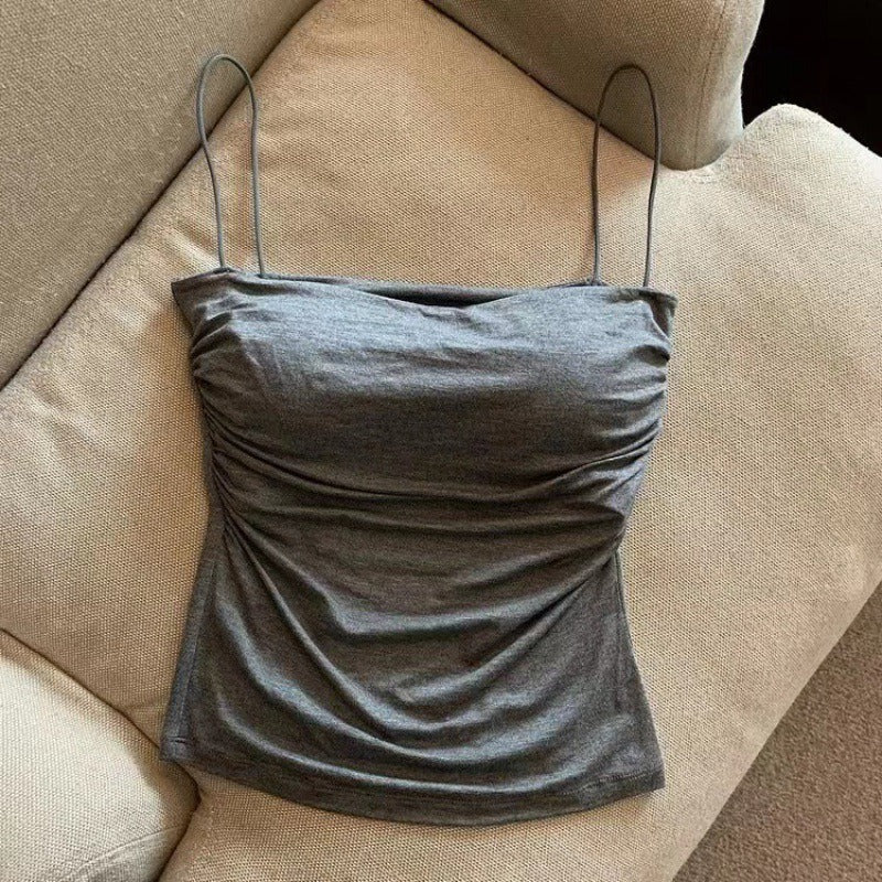 Ruffled bandeau top