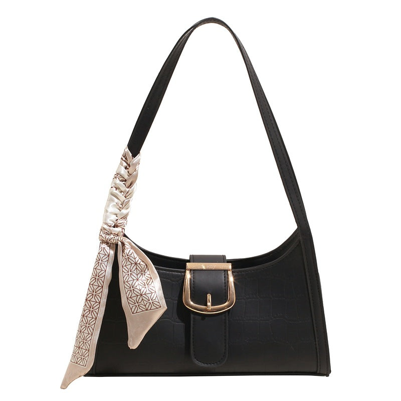 PU Square Shoulder Bag with Stone Pattern
