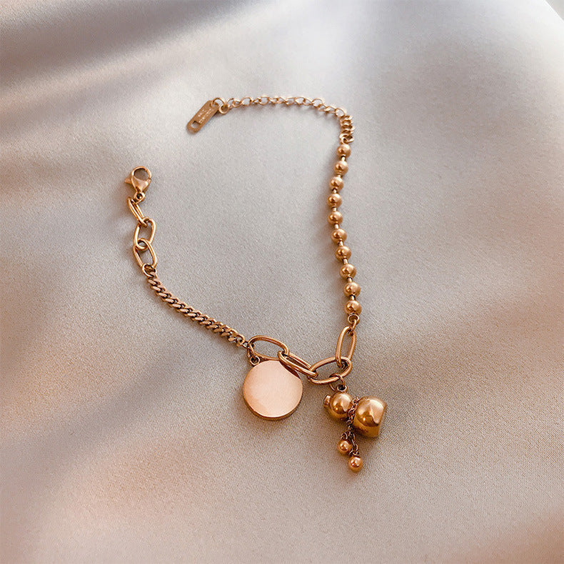 Rose Gold Titanium Steel First Jewelry