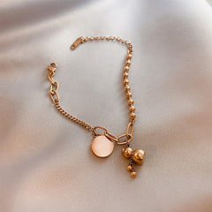 Rose Gold Titanium Steel First Jewelry