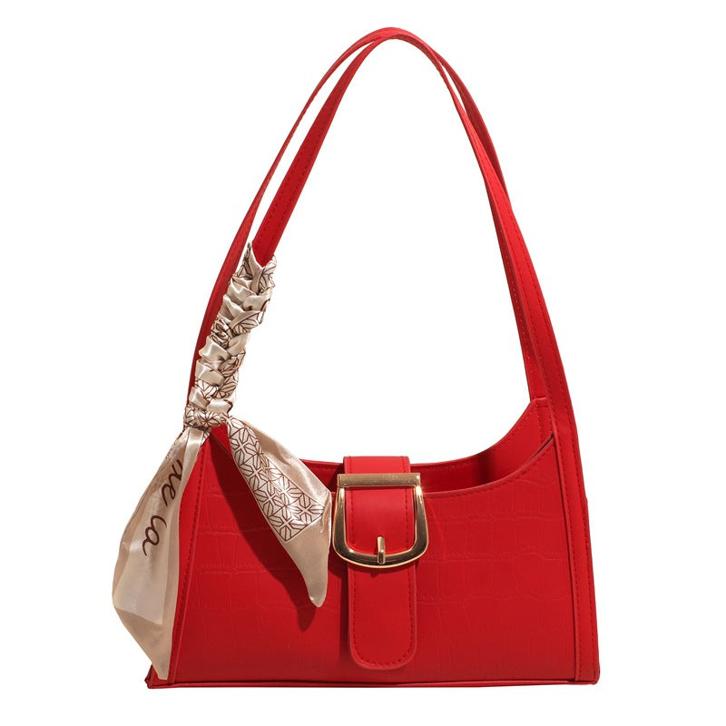 PU Square Shoulder Bag with Stone Pattern